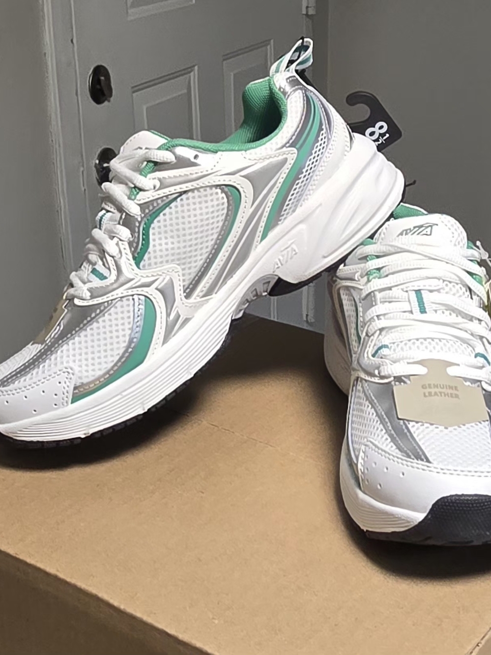 Avia Women's White and Teal Athletic Sneakers